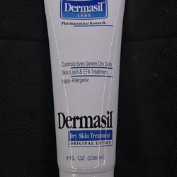 Dermasil DRY SKIN Treatment ORIGINAL LOTION 8 oz Tube Hypo-Allergenic