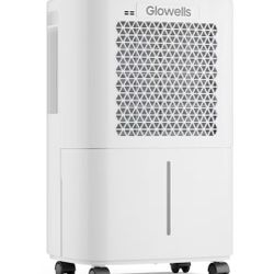 1500 Sq.Ft Dehumidifier for Basement with Drain Hose, Glowells 25 Pints Dehumidifiers for Home Large Room Bathroom Bedroom,3 Modes, Smart Humidity Con