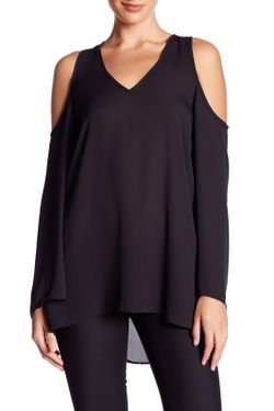 Philosophy Cold Sholder Black Blouse