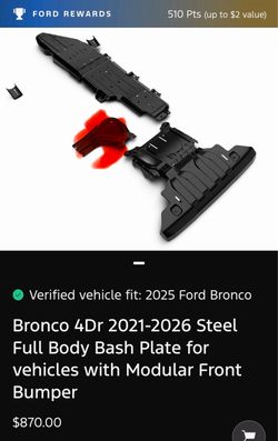 Ford Bronco 2021-26 Skid Plate set
