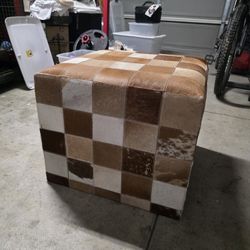 cowhide ottoman table