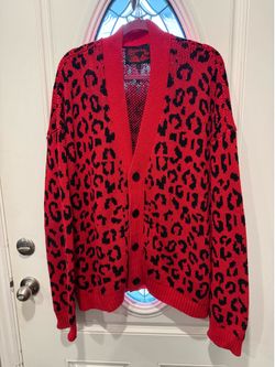Siberia Hills red leopard cardigan
