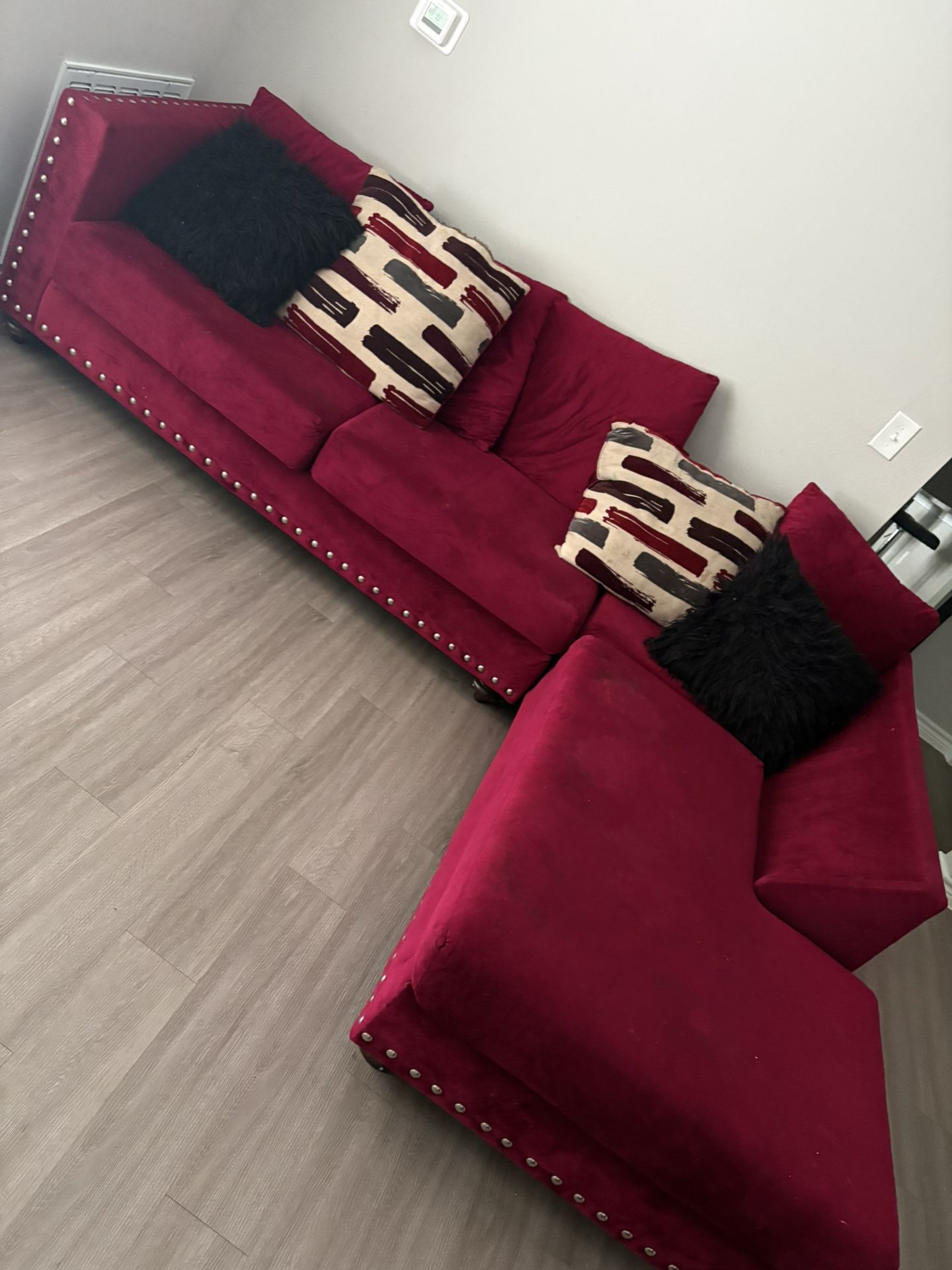 Fair Condition Red Sectional