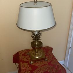 Vintage solid brass pineapple lamp