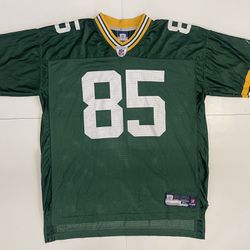 Reebok Green Bay Packers Jersey Vintage NFL Football Greg Jennings #85 Men's XL
