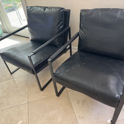 Black Armchairs 