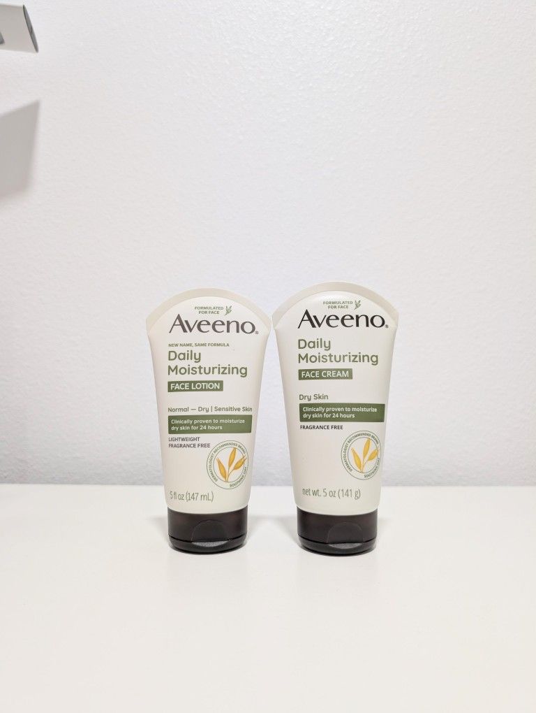 Aveeno Daily Moisturizing Face Lotion for Sensitive Skin, Fragrance Free, 5oz