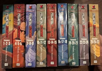 9-book set of the Fullmetal Alchemist 3-in-1 omnibus manga edition