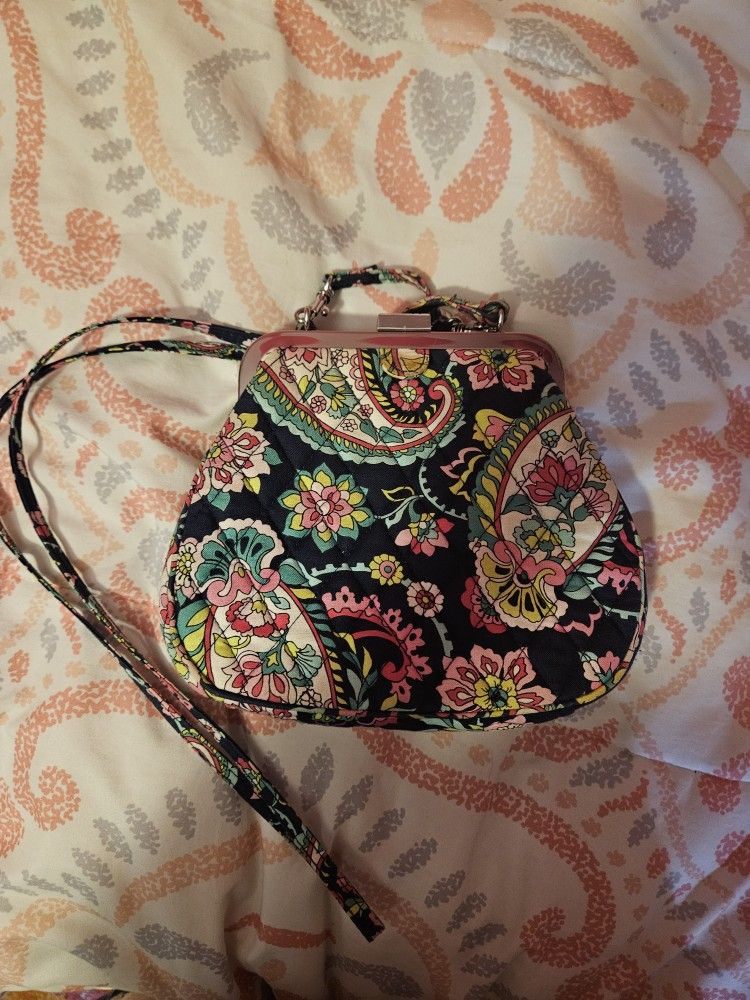 Vera Bradley Floral Crossbody Bag - Pink and Green