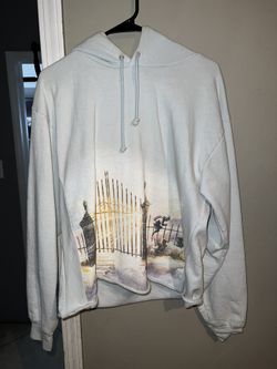 Menace LA baby blue heaven gates cropped hoodie