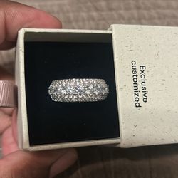 S925 Moissanite Size 9 Eternity Band