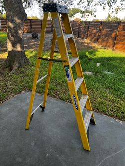 Werner 6 ft Fiberglass Step Ladder 225lb Load Capacity