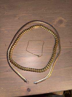 Chains and bracelet