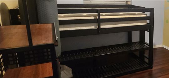 Twin black loft bed