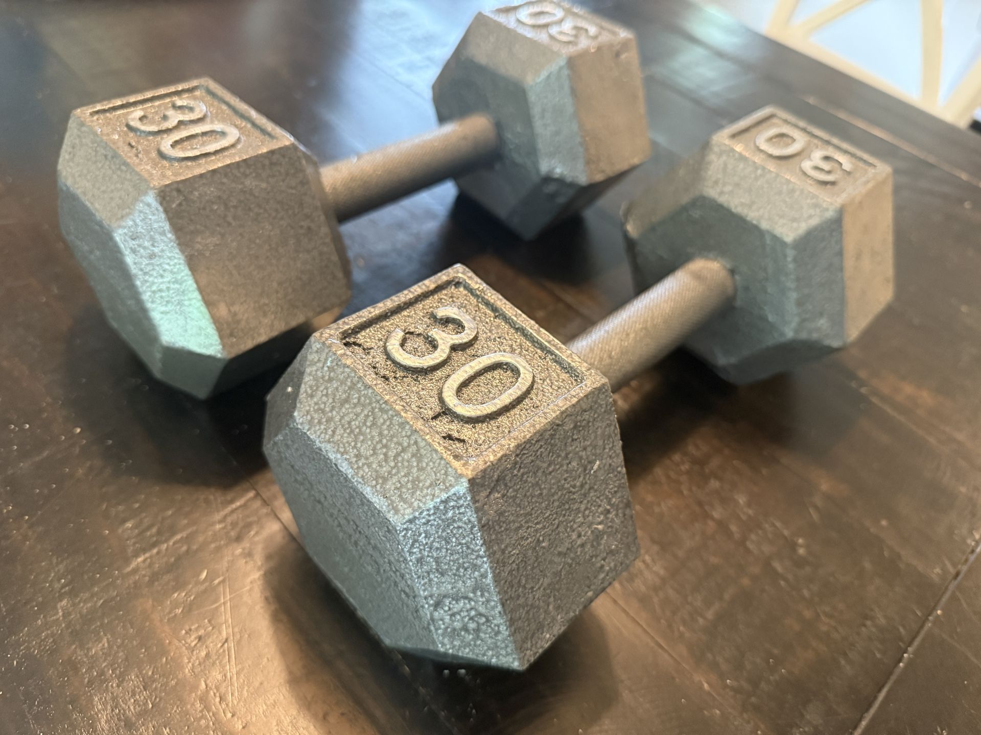 Pair of Marcy 30 lb Hex Dumbbells