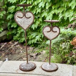 A Pair Of Outdoor Candle Holder.  