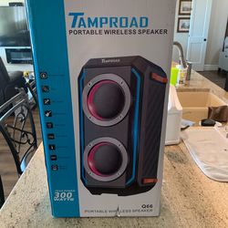 TAMPROAD Q66 Portable Wireless Speaker 300W LED Bluetooth - LOUD - with color lights!