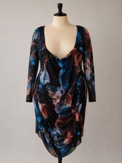 BOOHOO Plus Size Body Con Mesh Sexy Dress 👗