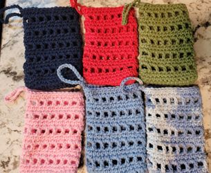 Hand crocheted cotton soap savers  $3 each 