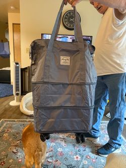 HongFu Expandable Rolling Tote Bag