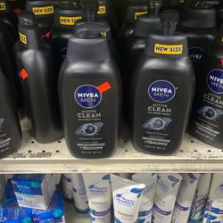 Nivea Men Active Clean 3 In 1 Body Wash Natural Charcoal 30oz 