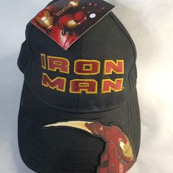 NEW  IRON MAN KIDS ADJUSTABLE BASEBALL HAT. One size fits all kids 3 available