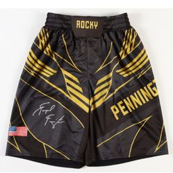 Raquel Pennington Signed “Rocky” Custom Fight Shorts (Beckett)