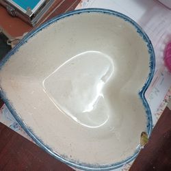 Heart Shaped Pottery Dish