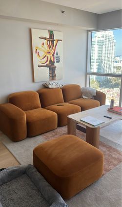 Muse Couch with Ottoman - design within reach