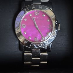 Marc Jacobs Pink Face Watch - Gently Worn, Good Condition Including Battery