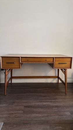 West Elm Mid-Century Modern Desk 52”- Acorn Finish