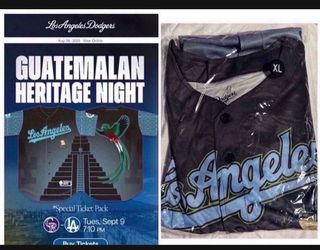 Los Angeles Dodgers Jersey Mens XL MLB Baseball Guatemalan Heritage Night 2025
