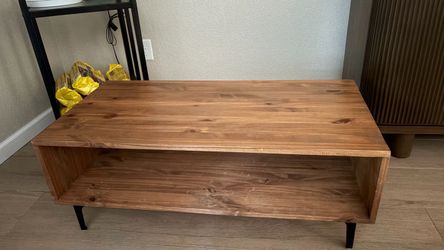 Mid century modern inspired hand made coffee table