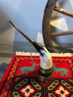 Adorno Antiguo Tarro Montado Bronce 