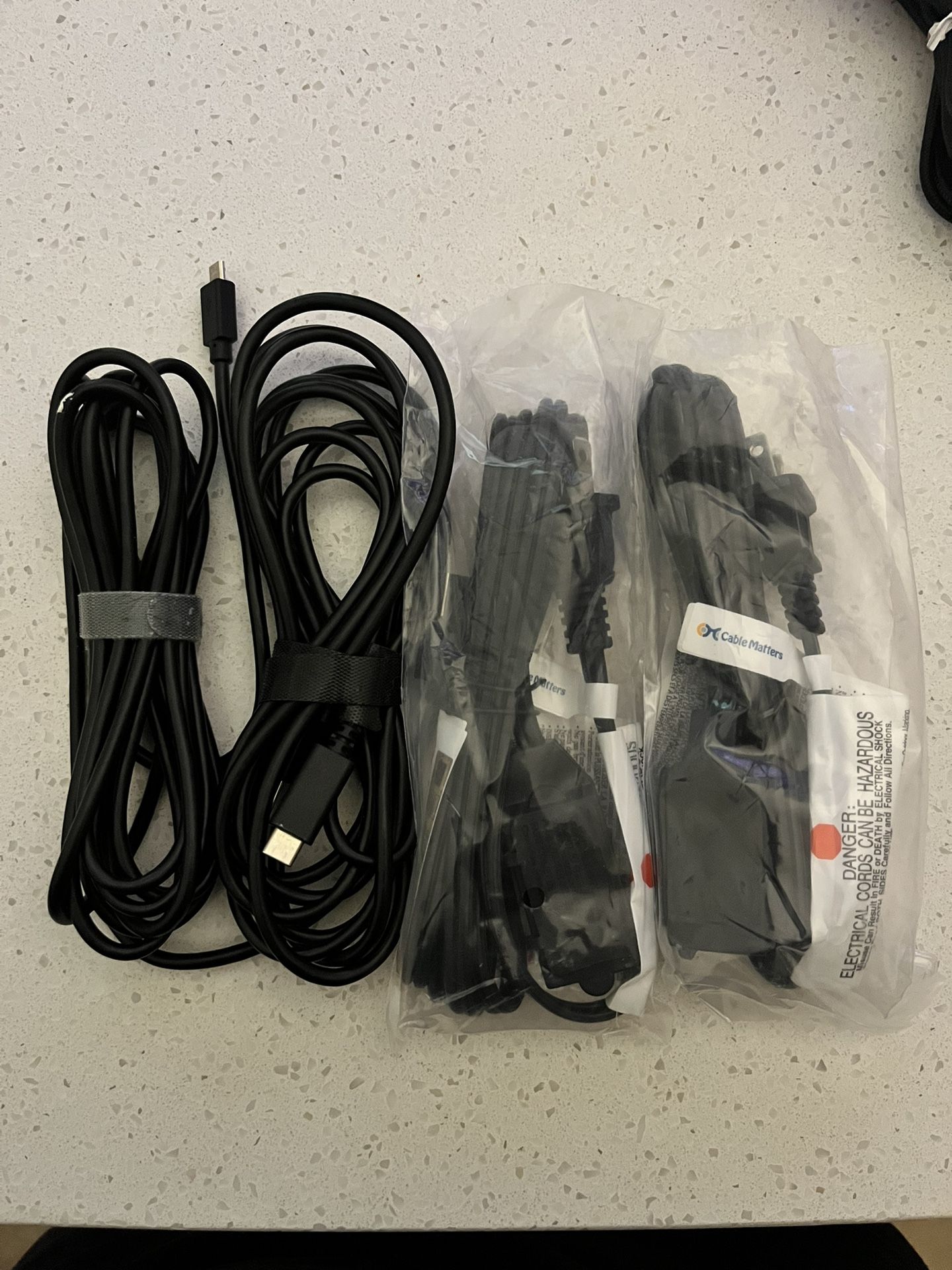 “Cable Matters” Extension Cord Pack With USB-C And USB Cables