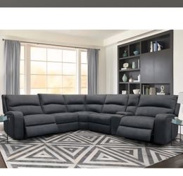Microfiber Electric Sectional