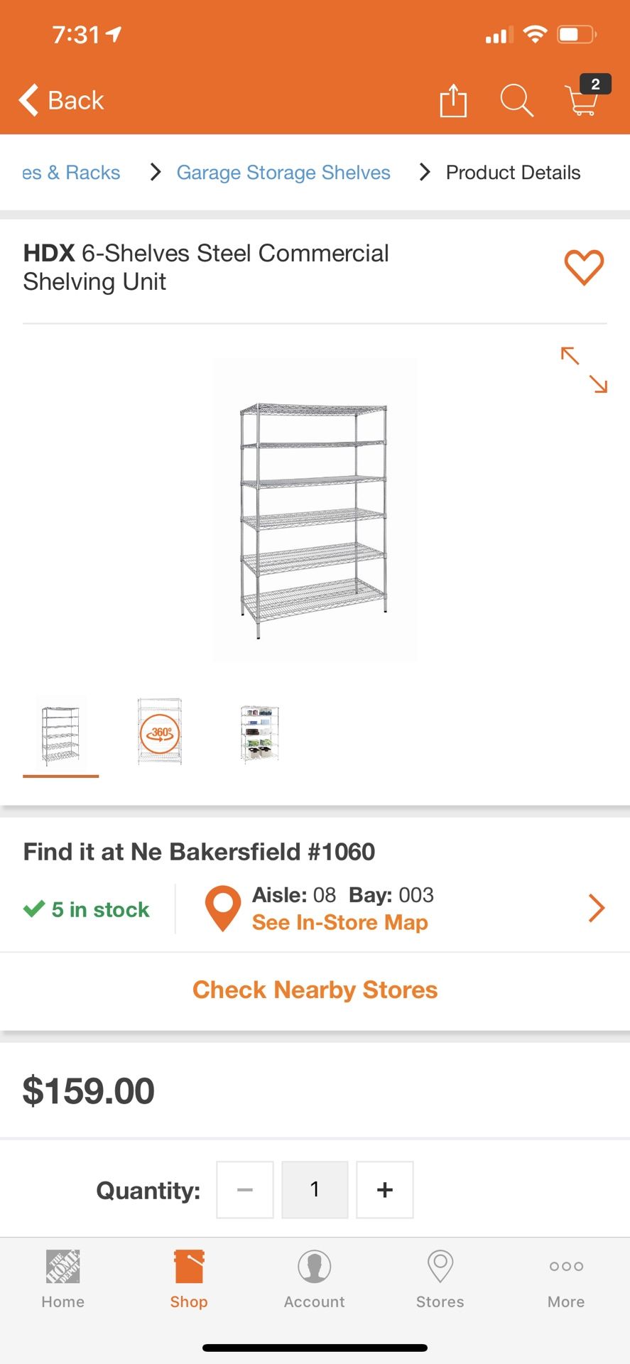 Huge metal shelving.