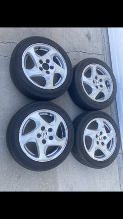 4 - 205/50r16 5x114.3 5x4.5 Stock Honda Prelude Accord Camry Civic Wheels Rims Good 90% Treads Tires!