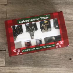 Lighted Holiday Village Clay Decoration