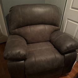 Leather Rocker Power Recliner