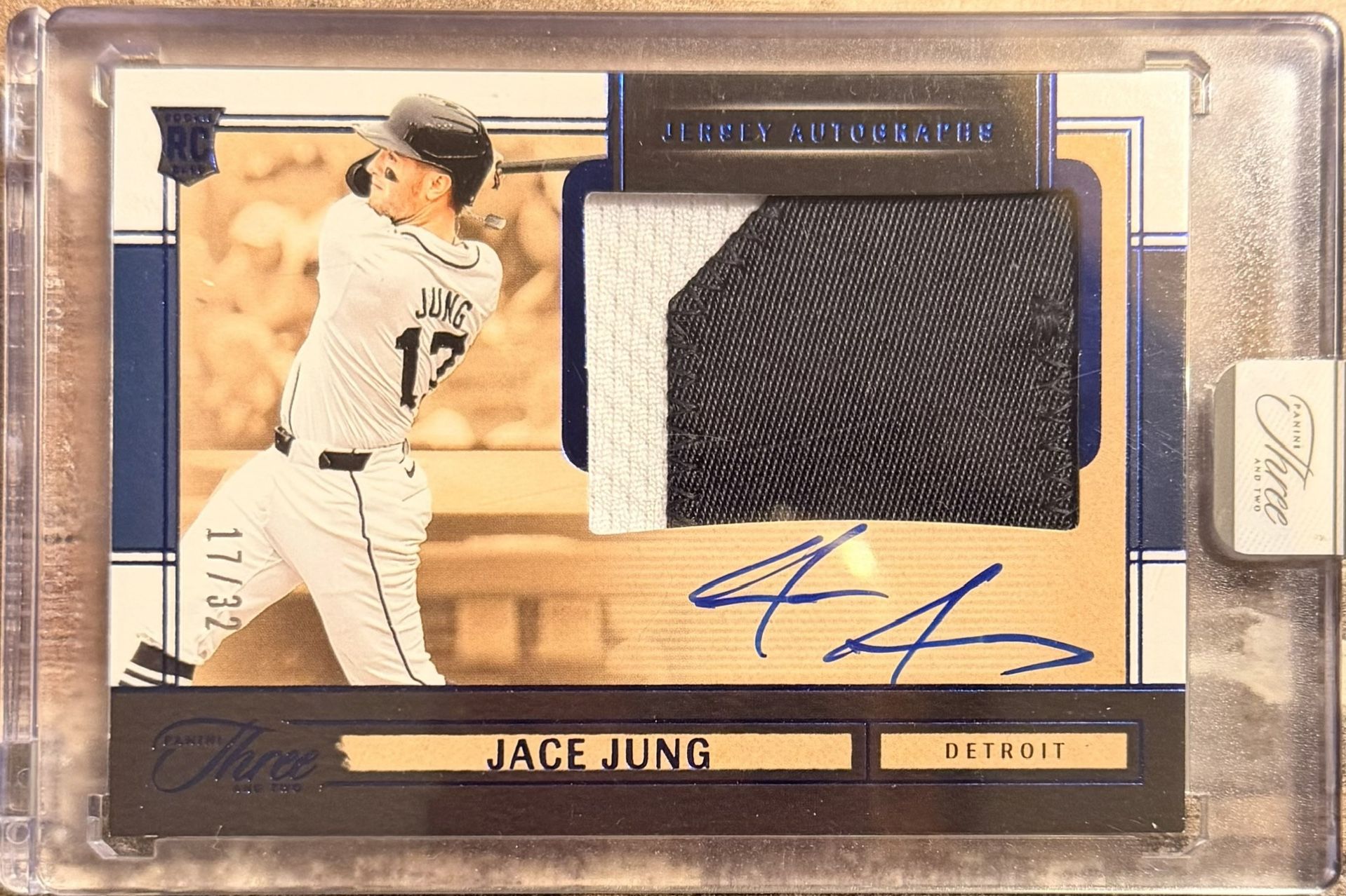 Jace Jung RPA On Card Auto 17/32 Detroit Tigers