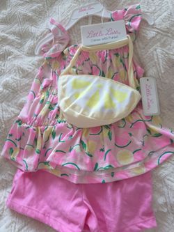 3 pc watermelon girl short set