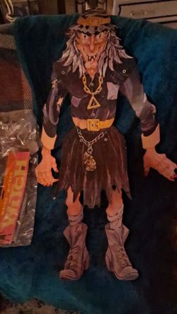 Vintage Halloween weird,wicked witch jointed decoration