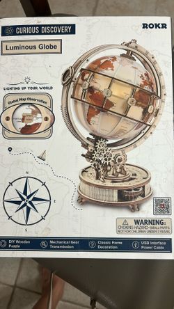 DIY Wooden Puzzle Luminous Globe
