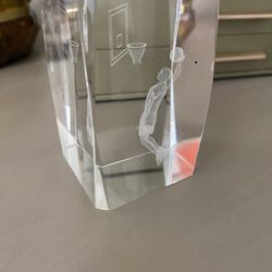 3D Basketball Crystal Paperweight