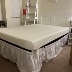 Queen Bed Frame with Mattress