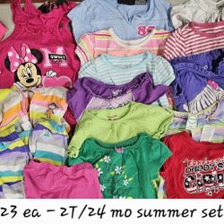 23 Ea - 2T/24 Month Summer Clothing 