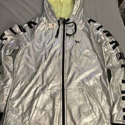 Pink Zip Up Silver Cool Looking Sz Med Originally $89.95 READ BELOW