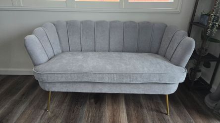 Grey love seat