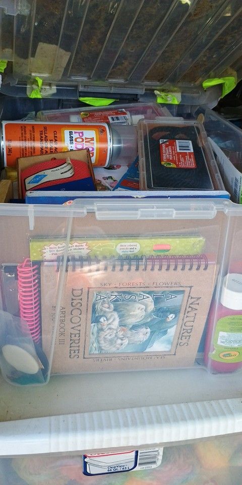 Tub Full Of Brand New Craft Stuff